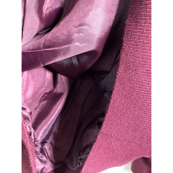 Fairway & Greene Italian Merino Wool Burgundy Quarter Zip Sweater Size Medium - Picture 9 of 16